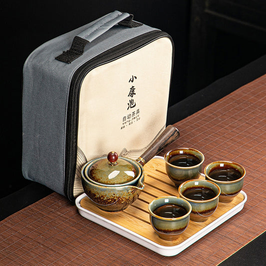 Dongni Simple 360 Degree Rotation Xiaoyao Teapot Tea Set